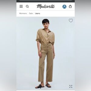 Madewell Petite Emmett Wide-Leg Crop Pant: Welt Pocket Edition, Size 25P